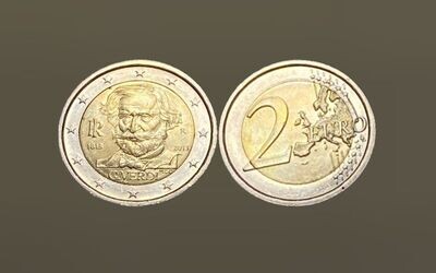 Moneta Italia - 2 Euro Giuseppe Verdi, 2013-F - MB (molto bella)