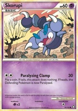 Carta pokemon Skorupi (TM 76)-Battaglie Trionfali-C - lingua ITA-condizione EX