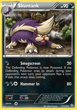Carta pokemon Skuntank (DRX 77)-Stirpe dei Draghi-U - lingua ITA-condizione EX
