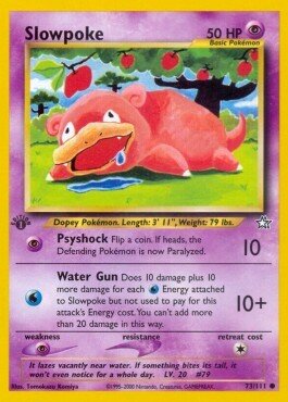 Carta pokemon Slowpoke (NG 73)-Neo Genesis-C - lingua EN-condizione PL