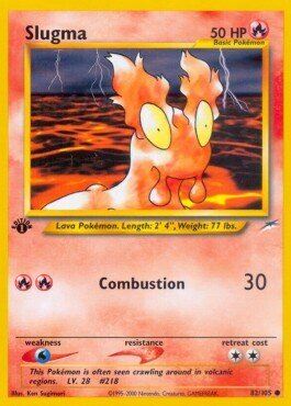 Carta pokemon Slugma (NDE 82)-Neo Destiny-C - lingua ITA-condizione PO
