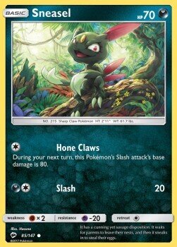 Carta pokemon Sneasel (BUS 85)-Ombre Infuocate-C - lingua ITA-condizione NM