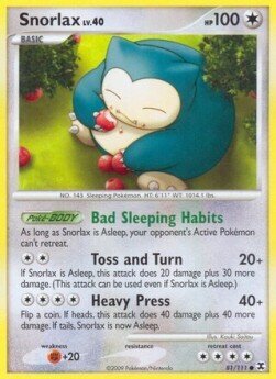 Carta pokemon Snorlax Lv.40 (RR 81)-L'Ascesa dei Rivali-C - lingua ITA-condizione EX