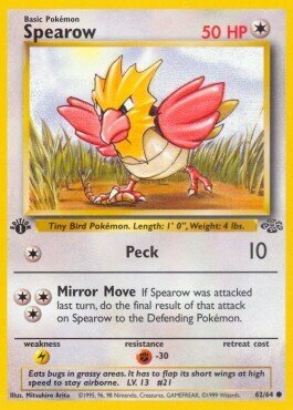 Carta pokemon Spearow (JU 62)-Jungle-C - lingua ITA-condizione PL