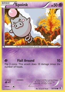 Carta pokemon Spoink (BCR 59)-Confini Varcati-C - lingua ITA-condizione EX