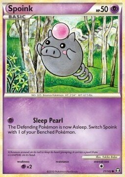 Carta pokemon Spoink (TM 77)-Battaglie Trionfali-C - lingua ITA-condizione EX