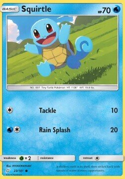 Carta pokemon Squirtle (TEU 23)-Team Up-C - lingua ITA-condizione EX