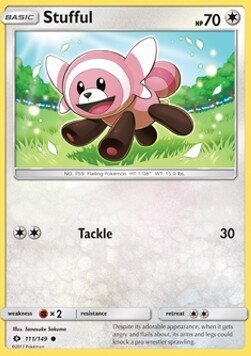 Carta pokemon Stufful (SUM 111)-Sole e Luna-C - lingua ITA-condizione NM