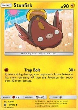 Carta pokemon Stunfisk (UNM 67)-Unified Minds-C - lingua ITA-condizione EX