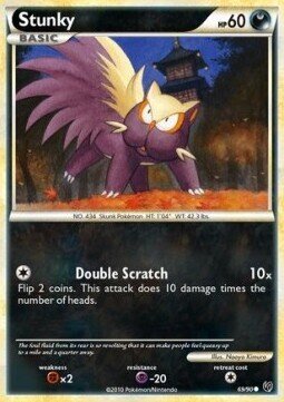 Carta pokemon Stunky (UD 69)-Senza Paura-C - lingua ITA-condizione EX