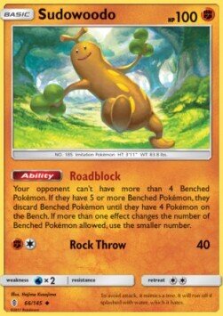 Carta pokemon Sudowoodo (GRI 66)-Guardiani Nascenti-U - lingua ITA-condizione NM