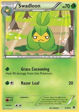 Carta pokemon Swadloon (EPO 6)-Nuove Forze-U - lingua ITA-condizione EX