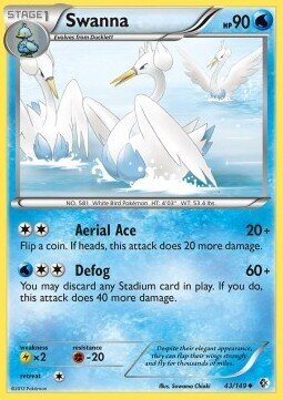 Carta pokemon Swanna (BCR 43)-Confini Varcati-U - lingua ITA-condizione EX