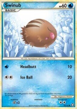 Carta pokemon Swinub (TM 79)-Battaglie Trionfali-C - lingua ITA-condizione GD