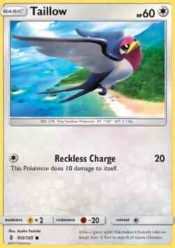 Carta pokemon Taillow (GRI 103)-Guardiani Nascenti-C - lingua ITA-condizione NM