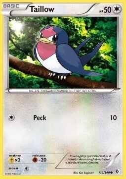 Carta pokemon Taillow (BCR 112)-Confini Varcati-C - lingua ITA-condizione EX