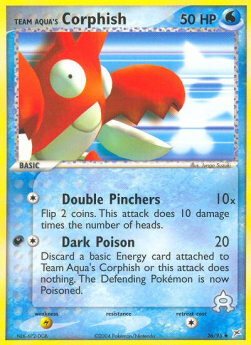 Carta pokemon Team Idro Corphish (D Pinchers)-EX Team Magma vs Team Idro-U - lingua EN-condizione EX