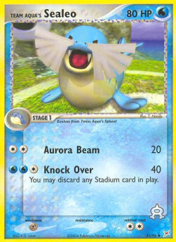 Carta pokemon Team Idro Sealeo (A Beam)-EX Team Magma vs Team Idro-U - lingua EN-condizione EX