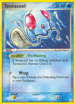 Carta pokemon Tentacool (HL 77)-EX Leggende Nascoste-C - lingua ITA-condizione GD