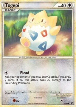 Carta pokemon Togepi (UD 70)-Senza Paura-C - lingua ITA-condizione EX