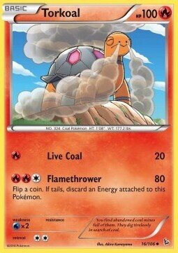 Carta pokemon Torkoal (FLF 16)-Fuoco Infernale-U - lingua ITA-condizione EX