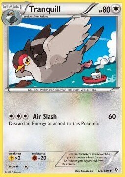 Carta pokemon Tranquill (BCR 124)-Confini Varcati-U - lingua ITA-condizione EX