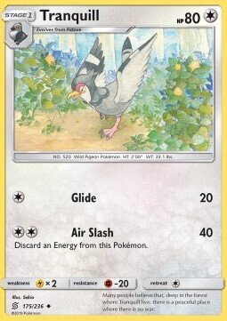 Carta pokemon Tranquill (UNM 175)-Unified Minds-U - lingua ITA-condizione EX