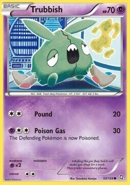 Carta pokemon Trubbish (DRX 53)-Stirpe dei Draghi-C - lingua ITA-condizione EX