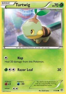 Carta pokemon Turtwig (PLS 1)-Uragano Plasma-C - lingua ITA-condizione EX