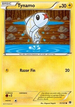 Carta pokemon Tynamo (PLB 31)-Esplosione Plasma-C - lingua ITA-condizione EX