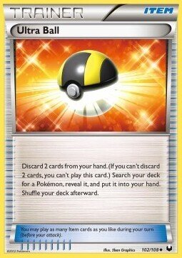 Carta pokemon Ultra Ball (DEX 102)-Esploratori delle Tenebre-U - lingua ITA-condizione EX