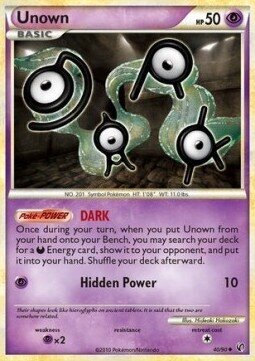 Carta pokemon Unown (UD 40)-Senza Paura-U - lingua ITA-condizione EX