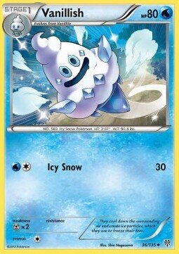 Carta pokemon Vanillish (PLS 36)-Uragano Plasma-U - lingua ITA-condizione EX