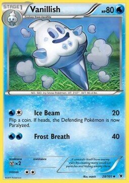 Carta pokemon Vanillish (NVI 28)-Vittorie Regali-U - lingua ITA-condizione EX
