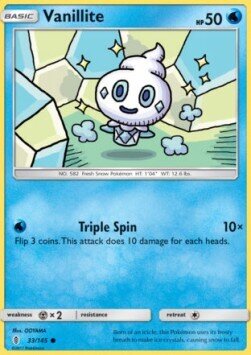 Carta pokemon Vanillite (GRI 33)-Guardiani Nascenti-C - lingua ITA-condizione NM