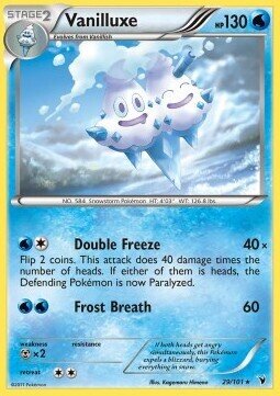 Carta pokemon Vanilluxe (NVI 29)-Vittorie Regali-R - lingua ITA-condizione EX