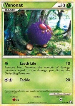 Carta pokemon Venonat (TM 81)-Battaglie Trionfali-C - lingua ITA-condizione EX