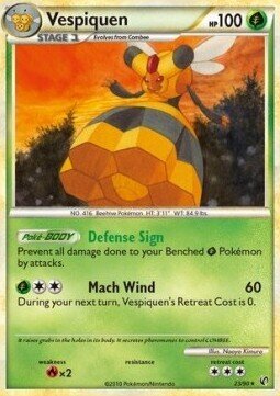 Carta pokemon Vespiquen (UD 23)-Senza Paura-R - lingua ITA-condizione EX