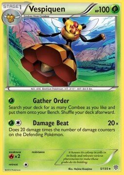 Carta pokemon Vespiquen (PLS 5)-Uragano Plasma-R - lingua ITA-condizione EX