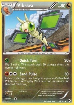 Carta pokemon Vibrava (BCR 98)-Confini Varcati-U - lingua ITA-condizione EX