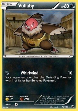 Carta pokemon Vullaby (DEX 73)-Esploratori delle Tenebre-U - lingua ITA-condizione EX