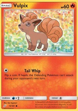 Carta pokemon Vulpix (TEU 15)-Team Up-C - lingua ITA-condizione EX