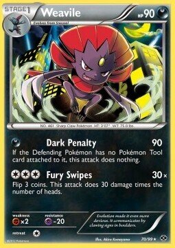 Carta pokemon Weavile (NXD 70)-Destini Futuri-R - lingua ITA-condizione EX