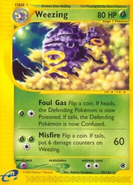 Carta pokemon Weezing (EX 70)-Expedition-R - lingua ITA-condizione EX