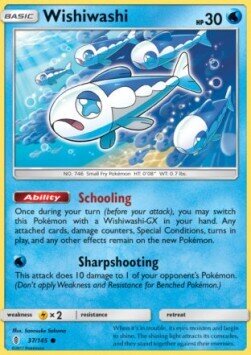 Carta pokemon Wishiwashi (GRI 37)-Guardiani Nascenti-C - lingua ITA-condizione NM