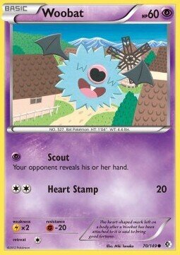 Carta pokemon Woobat (BCR 70)-Confini Varcati-C - lingua ITA-condizione EX