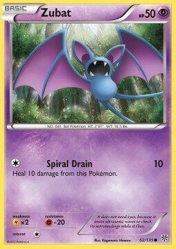 Carta pokemon Zubat (PLS 52)-Uragano Plasma-C - lingua ITA-condizione EX
