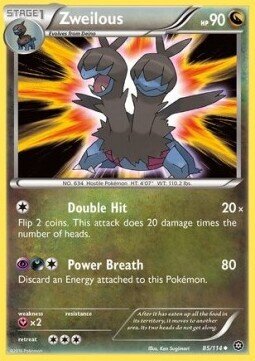 Carta pokemon Zweilous (STS 85)-Steam Siege-U - lingua ITA-condizione EX