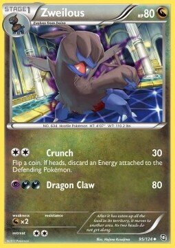 Carta pokemon Zweilous (DRX 95)-Stirpe dei Draghi-U - lingua ITA-condizione NM