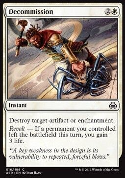 Carta MTG-Disabilitare-Aether Revolt-ITA-NM-C